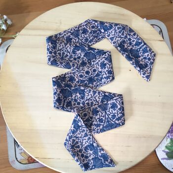 Silk Eye Mask And Scrunchie Gift Set Lodden Blue, 2 of 7