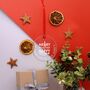 Personalised Merry Christmas Hanging Glass Decoration, thumbnail 2 of 3