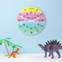 Personalised Colourful Large Learning Wall Clock Kids, thumbnail 1 of 2