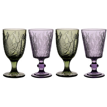 Luxury Botanical Coloured Glass Goblet Set, 2 of 5