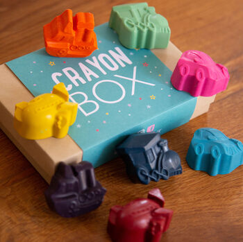 Set Of Eight Gift Boxed Transport Wax Crayons, 2 of 8