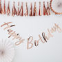 Rose Gold Foiled Pick And Mix Happy Birthday Backdrop, thumbnail 1 of 3