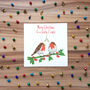 Personalised Robin Couple Christmas Card, thumbnail 7 of 7