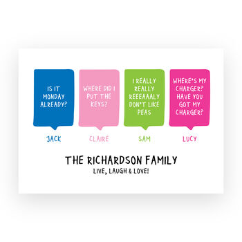 Family Sayings Personalised Quote Print, 5 of 8