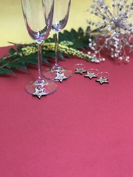 Personalised Christmas Star Wine Glass Charms, 12 of 12