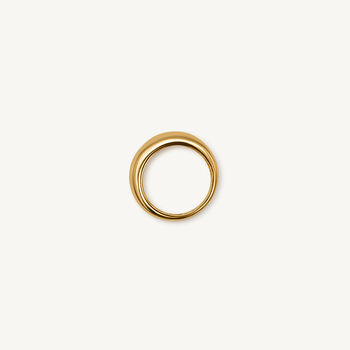 Minimalist Crescent 14k Gold Plated Dome Ring, 10 of 10