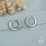 Daisy Chain Huggie Hoop Earrings In Sterling Silver, thumbnail 3 of 11