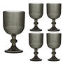 Palermo Set Of Four Grey Ribbed Wine Glasses, thumbnail 2 of 7