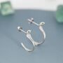 Cobra Snake Stud Earrings In Sterling Silver, thumbnail 1 of 11