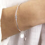 Sterling Silver Personalised Knot Bangle Bracelet, thumbnail 1 of 7