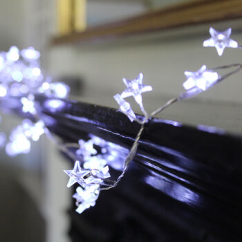Silver Star LED Fairy Lights, 3 of 3