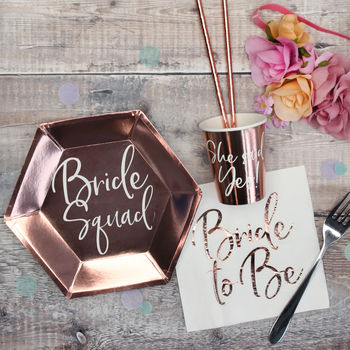 Hen Party Rose Gold Bride To Be Napkins, 7 of 7