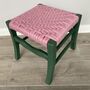 Upcycled 70's Woven Stools With Felted Merino Wool, thumbnail 8 of 12
