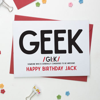 Geek Birthday And All Purpose Card, 3 of 5