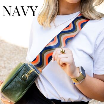 Retro Waves Bag Strap | Extra Long Crossbody Replacement Bag Strap, 4 of 11