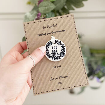 You Got This Porcelain Token With Personalised Card, 3 of 6