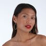 Petal Drop Earrings With Pear Cut Ruby, thumbnail 4 of 5