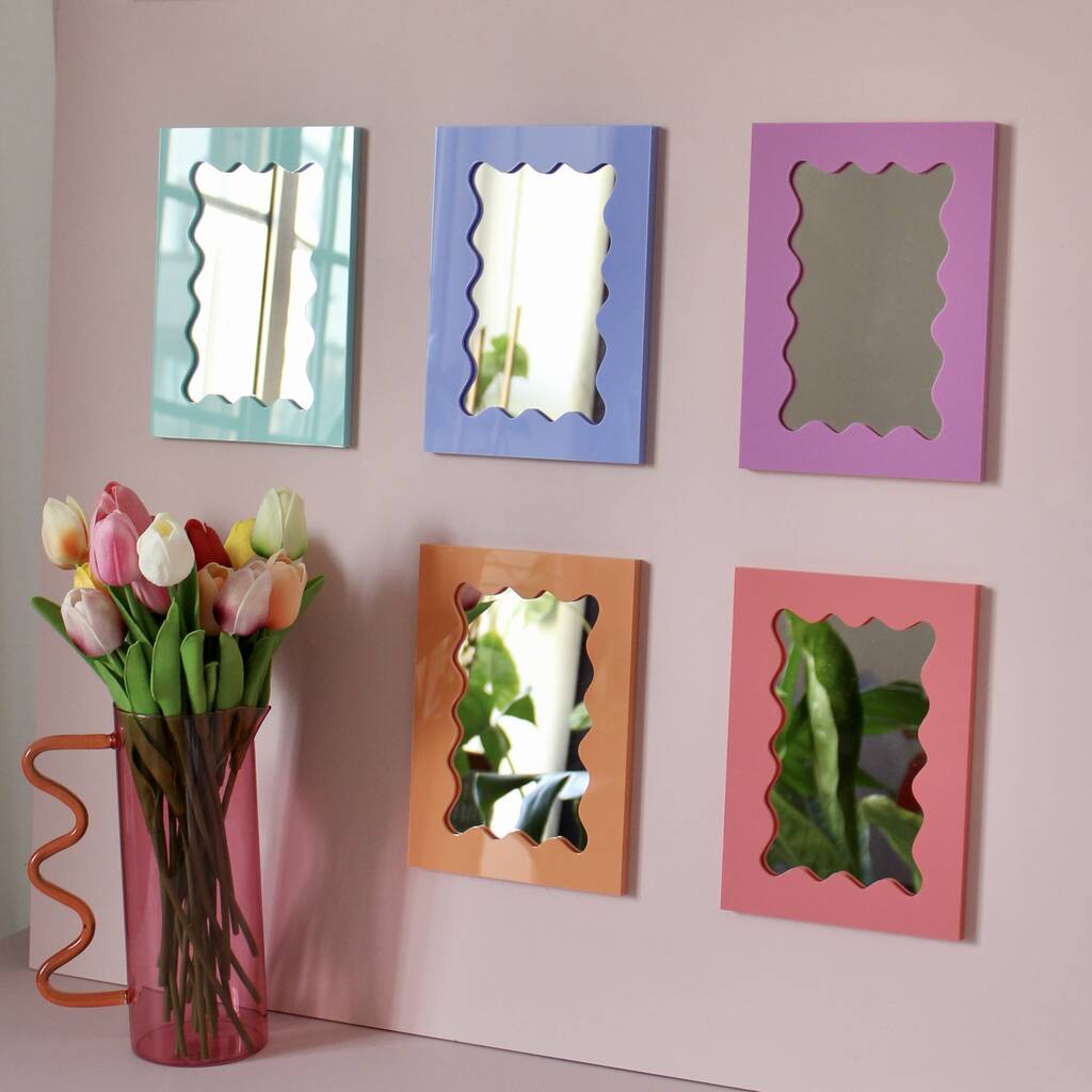 Wavy Frame Mirror, For 7x5” Mirrors, Photos And Prints, 1 of 10