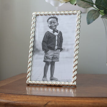 Silver Plated Rope Twist Photo Frame, 2 of 4
