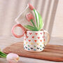 G Decor Handmade And Hand Painted Tulip And Hearts Mug Collection, thumbnail 2 of 5