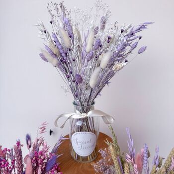 Colourful Dried Flowers With Personalised Vase Christmas Gift, 5 of 12