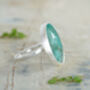 Large Natural Emerald Ring In Sterling Silver, thumbnail 2 of 3