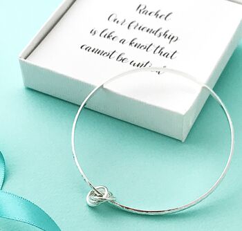 Personalised Friendship Knot Bangle, 3 of 5