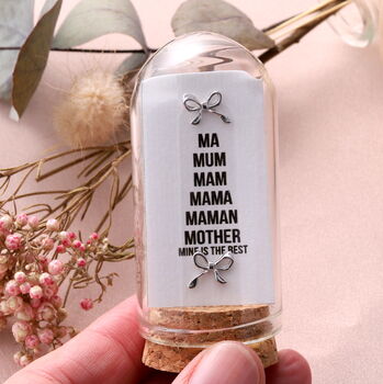 My Mum Is The Best Terrarium Earrings In Gift Bag, 2 of 7