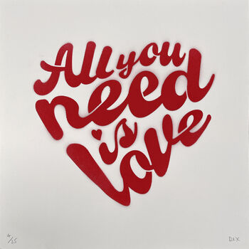 'All You Need Is Love' Art Print, 2 of 3