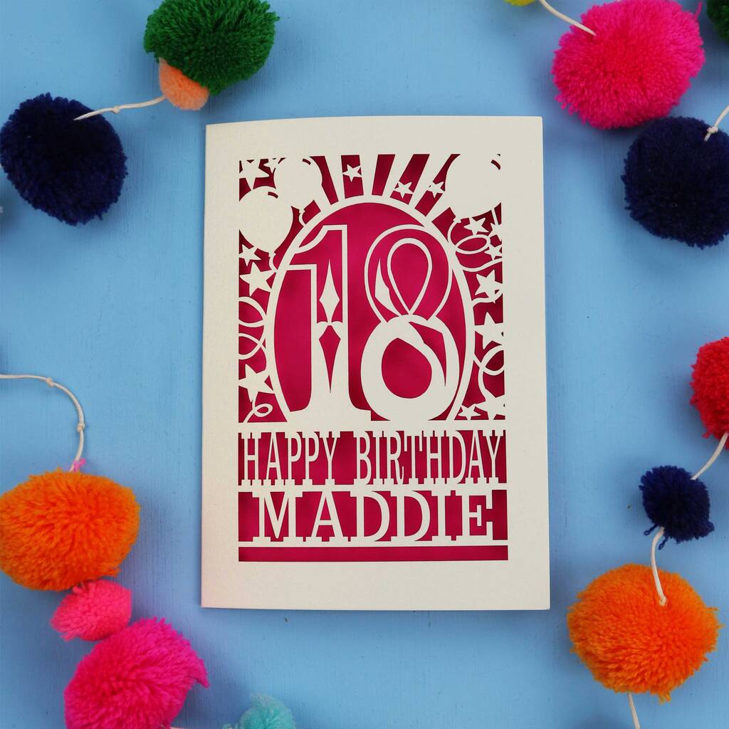 Personalised Any Age Papercut Birthday Card, 1 of 8