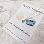 18k Gold Vermeil Plated Opal And Turquoise Necklace, thumbnail 4 of 6