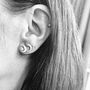 Two Pairs Of Star And Moon Earrings In Sterling Silver, thumbnail 6 of 8