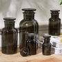 Set Of Five Green Glass Apothecary Jars, thumbnail 1 of 6