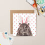 Hippo In Bunny Ears Card, thumbnail 1 of 2