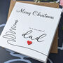 Dad Christmas Card, 3D Wooden Heart, thumbnail 3 of 4