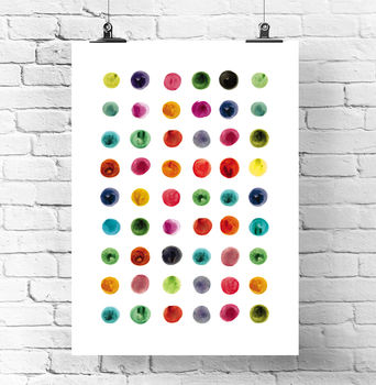 Painted Dots Print By Over & Over | notonthehighstreet.com