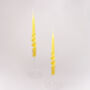 G Decor Yellow Set Of Two Hand Dipped Dinner Candles, thumbnail 2 of 4