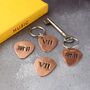 7th Anniversary Copper Guitar Pick Key Ring / Token, thumbnail 5 of 9