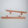 Copper Pull Handle With Ridging Detail, thumbnail 5 of 7