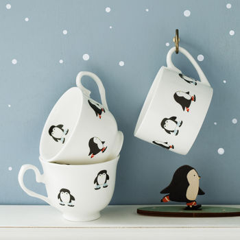 Personalised Skating Penguin Christmas Cup, 4 of 4