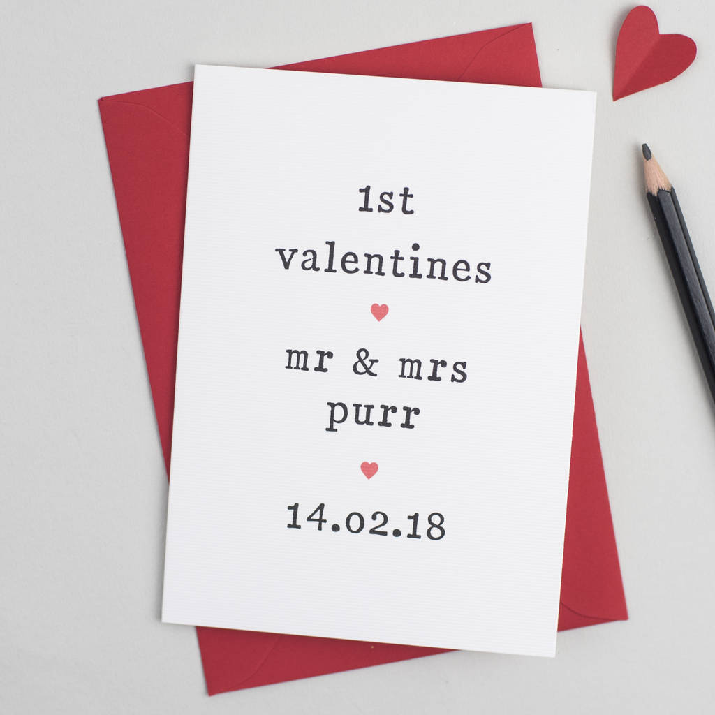 Personalised '1st Valentines' Valentine's Day Card, 1 of 5