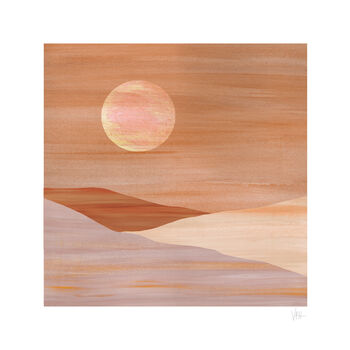 Bohemian Sun Desert Landscape Print, 2 of 6
