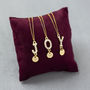 Pearl Initial And Gold Plated Heart Charm Necklace, thumbnail 2 of 9