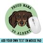 Long Haired Dachshund Face Mouse Mat, thumbnail 3 of 5