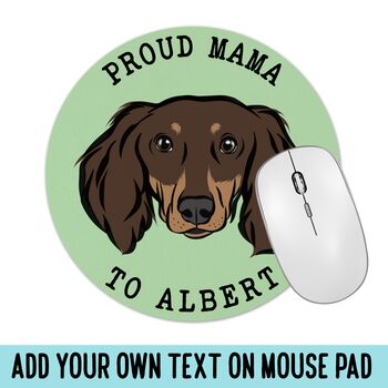 Long Haired Dachshund Face Mouse Mat, 3 of 5