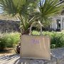 Personalised Patch Square Jute Beach Tote Bag, thumbnail 3 of 11