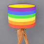Rainbow Stripe Drum Lampshade Choice Of Lining, thumbnail 3 of 7