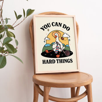 'You Can Do Hard Things' Cottagecore Goose Print, 3 of 8