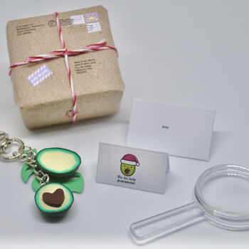 Tiny Personalised Christmas Parcel, Card + Avocado Gift, 4 of 7