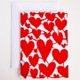 Love Hearts Valentines Love Heart Card, thumbnail 1 of 6